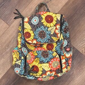 Vera Bradley Floral Backpack Bag Purse Quilted